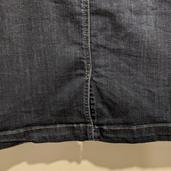 2/$20 Style & Co dark blue denim jeans skirt 20W - Picture 4 of 5
